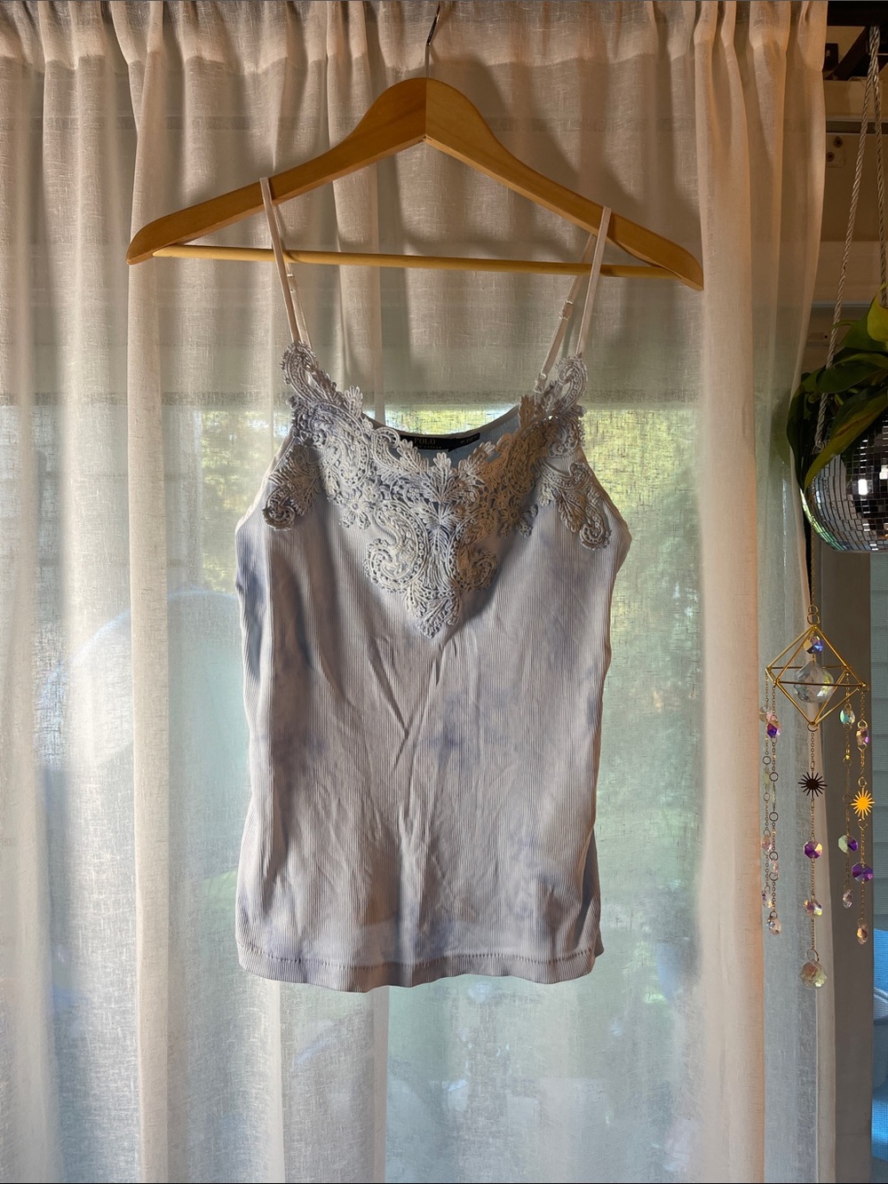 Polo by Ralph Lauren Light Blue Lace-Trim Camisole